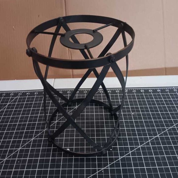 Matte Black Pendant Cage Shade 2.25 in. Fitter, 7.48"D,  9.76"H + Free Shipping - Picture 4 of 6